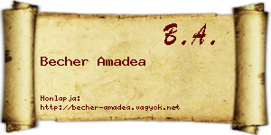Becher Amadea névjegykártya